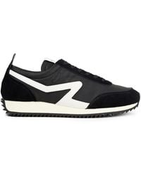 Rag & Bone - Leather-trimmed Suede And Shell Sneakers - Lyst