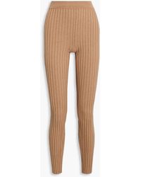 L.F.Markey - Ribbed Wool And Cotton-blend leggings - Lyst