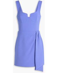Rebecca Vallance - Draped Crepe Mini Dress - Lyst