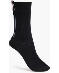 Thom Browne - Socken aus gerippter merinowolle - Lyst