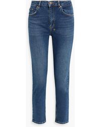 Ksubi - Cropped Mid-rise Slim-leg Jeans - Lyst