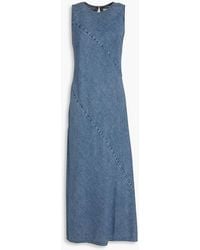 Rag & Bone - Lisbon Denim Midi Dress - Lyst