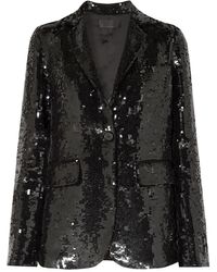 Ladies black sequin blazer Clearance