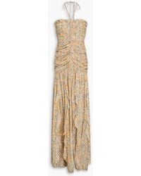 Veronica Beard - Lucine Paisley-print Silk Crepe De Chine Halterneck Maxi Dress - Lyst