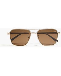 Dunhill - Gold-tone Metal Square-frame Sunglasses - Lyst