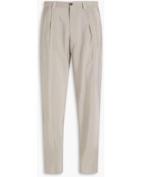 Emporio Armani - Tapered Silk-blend Pants - Lyst