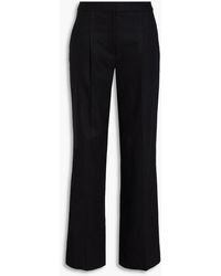 Loulou de Saison - Plissierte hose "juno" mit weitem bein aus flanell aus einer wollmischung - Lyst