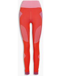 adidas By Stella McCartney - Cropped leggings aus stretch-jacquard - Lyst