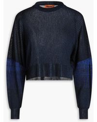 Missoni - Cropped Metallic Ribbed-knit Sweater - Lyst