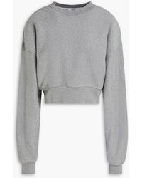 Agolde - Kit Cropped French Cotton-terry Sweatshirt - Lyst