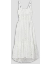 Charo Ruiz - Irene Tiered Broderie Anglaise Cotton-blend Maxi Dress - Lyst