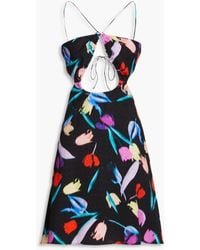 ROTATE BIRGER CHRISTENSEN - Nanna Cutout Floral-print Jacquard Mini Dress - Lyst