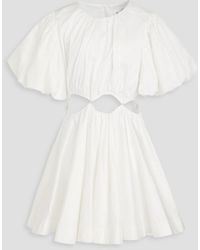 Aje. - Henriette Cutout Cotton-twill Mini Dress - Lyst