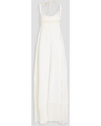 Jonathan Simkhai - Robe "darina" aus jersey mit tüll- und satinbesatz - Lyst