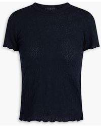 Rag & Bone - Gemma Cotton-blend Jacquard T-shirt - Lyst