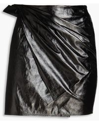 Stella Nova - Margritt Pleated Faux Leather Mini Skirt - Lyst