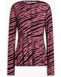Proenza Schouler - Oberteil aus stretch-jersey mit zebraprint - Lyst