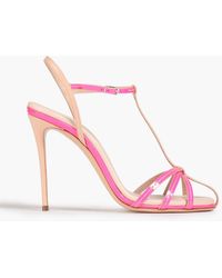 Casadei - Tiffany Two-tone Patent-leather Sandals - Lyst
