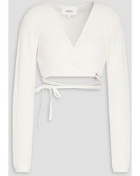Ba&sh - Lowe Cropped Linen And Cotton-blend Wrap Cardigan - Lyst