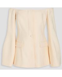 Gabriela Hearst - Ambrose Off-the-shoulder Wool And Silk-blend Jacket - Lyst