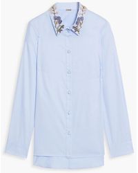 Adam Lippes - Embellished Cotton-poplin Shirt - Lyst