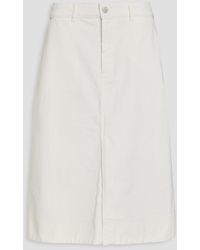 Officine Generale - Denim Midi Skirt - Lyst