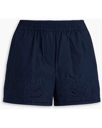 Rag & Bone - Maye shorts aus baumwolle mit lochstickerei - Lyst