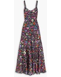 Charo Ruiz - Melia Crochet-Trimmed Printed Cotton-Blend Maxi Dress - Lyst