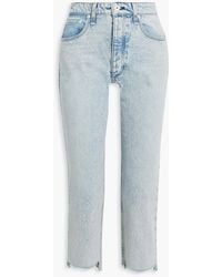 Rag & Bone - Nina hoch sitzende cropped jeans mit schmalem bein in ausgewaschener optik - Lyst
