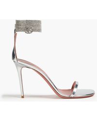 AMINA MUADDI - Giorgia Crystal-Embellished Leather Sandals - Lyst