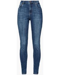 Gestuz Emily Faded High-rise Skinny Jeans - Blue