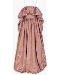 Ulla Johnson - Amyris Ruffled Satin-jacquard Gown - Lyst