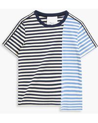 3.1 Phillip Lim - Patchwork Striped Cotton-Jersey T-Shirt - Lyst