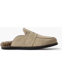 MR P. - David Shearling-Lined Suede Slippers - Lyst