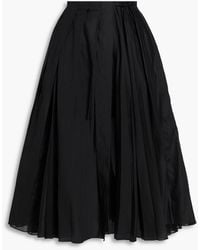 Jil Sander - Pleated Cotton-Organza Midi Skirt - Lyst