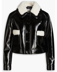 Claudie Pierlot - Cropped Teddy Fleece Jacket - Lyst