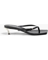 Versace - Pin-point Leather Mules - Lyst