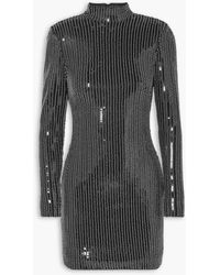 Haney - Caterina Open-back Embellished Jersey Mini Dress - Lyst