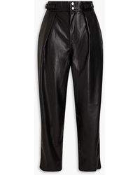 7 For All Mankind - Faux Leather Tapered Pants - Lyst