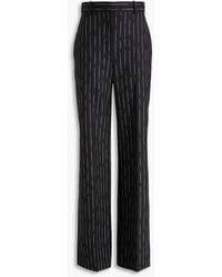 McQueen - Gestreifte hose mit geradem bein aus woll-twill - Lyst