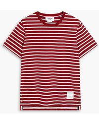 Thom Browne - T-shirt aus baumwoll-jersey mit streifen - Lyst