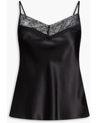 Maje - Lace-paneled Satin Camisole - Lyst