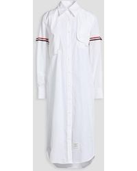 Thom Browne - Cotton-Poplin Midi Shirt Dress - Lyst