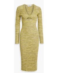 10 Crosby Derek Lam - Geovana Cutout Marled Ribbed-knit Midi Dress - Lyst