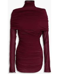 Mugler - Draped Crepe Top - Lyst