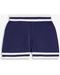 Rabanne - Logo-Intarsia Striped Ribbed-Knit Shorts - Lyst