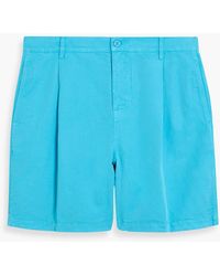 Orlebar Brown - Searose Pleated Linen And Cotton-Blend Twill Shorts - Lyst