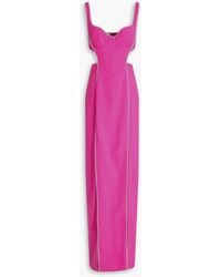 Zuhair Murad - Cutout Crystal-embellished Crepe Gown - Lyst