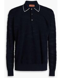 Missoni - Burnout Wool-blend Polo Sweater - Lyst