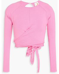 JoosTricot - Cropped Open-Back Lyocell-Blend Top - Lyst